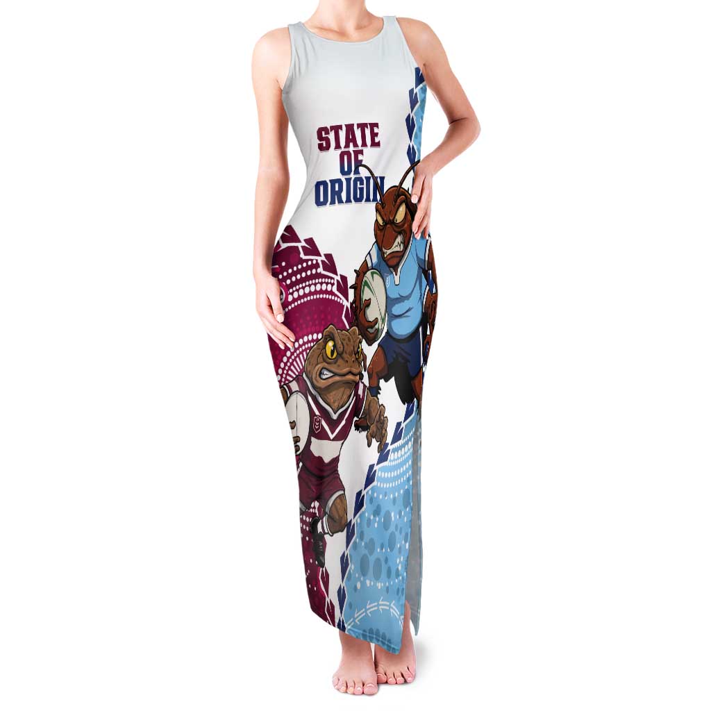 QLD Maroons and NSW Blues 2025 Tank Maxi Dress Come On Together