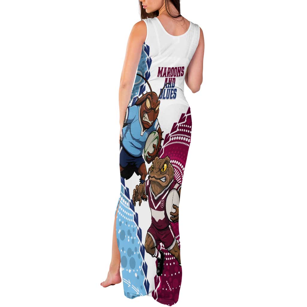 QLD Maroons and NSW Blues 2025 Tank Maxi Dress Come On Together
