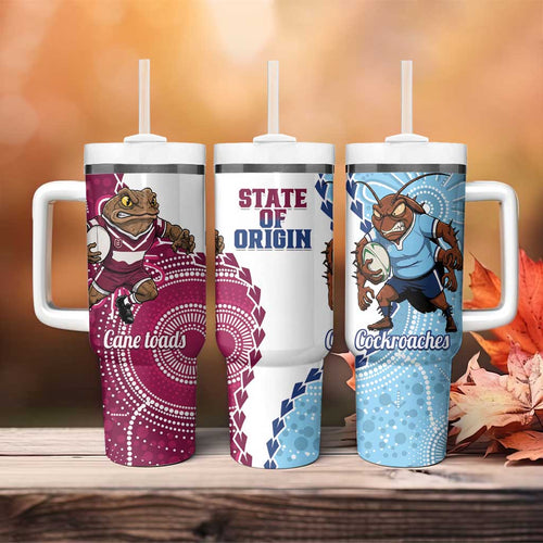 QLD Maroons and NSW Blues 2025 Tumbler With Handle Come On Together