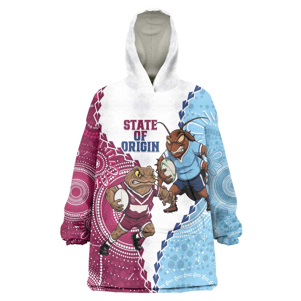 QLD Maroons and NSW Blues 2025 Wearable Blanket Hoodie Come On Together