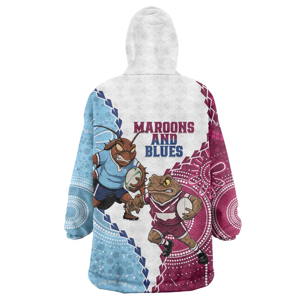 QLD Maroons and NSW Blues 2025 Wearable Blanket Hoodie Come On Together