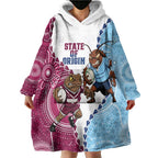 QLD Maroons and NSW Blues 2025 Wearable Blanket Hoodie Come On Together