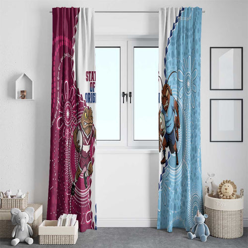 QLD Maroons and NSW Blues 2025 Window Curtain Come On Together