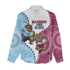 QLD Maroons and NSW Blues 2025 Women Casual Shirt Come On Together