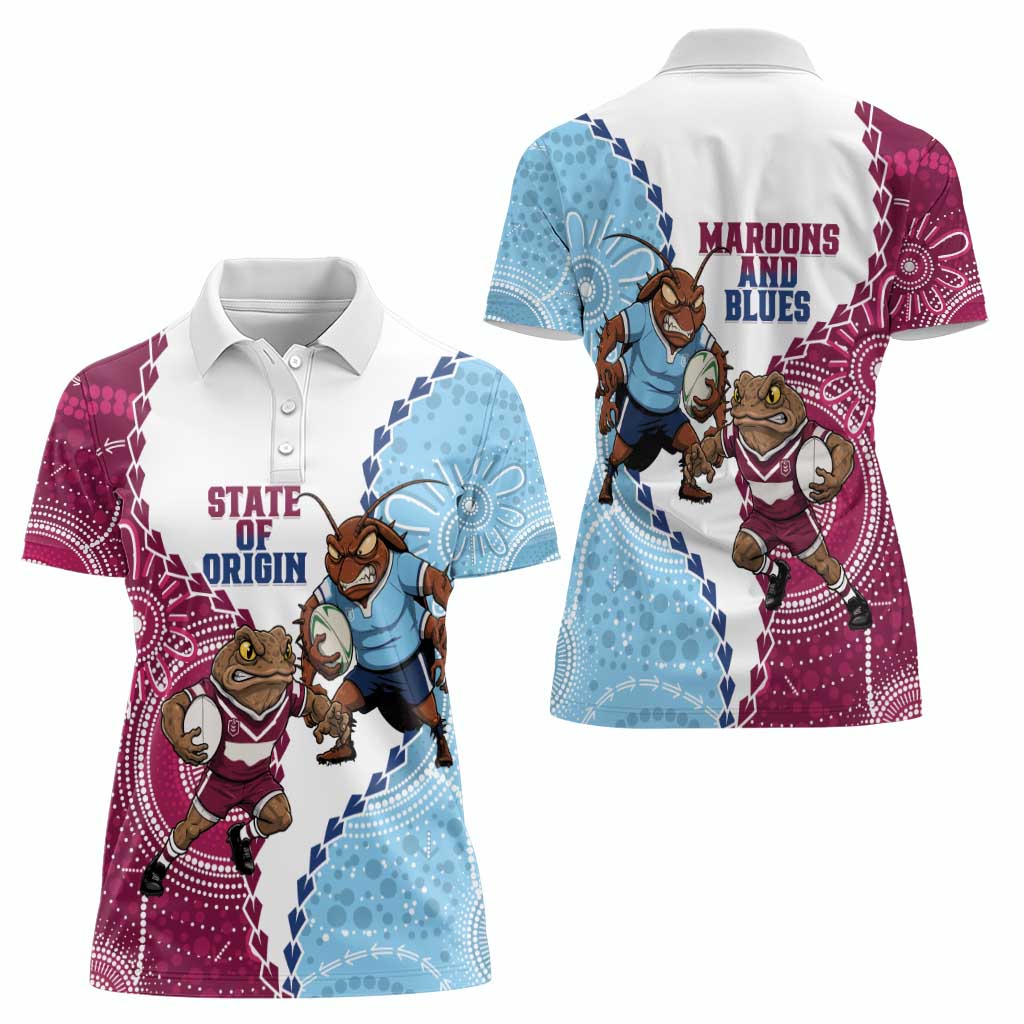 QLD Maroons and NSW Blues 2025 Women Polo Shirt Come On Together