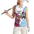 QLD Maroons and NSW Blues 2025 Women Sleeveless Polo Shirt Come On Together