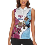 QLD Maroons and NSW Blues 2025 Women Sleeveless Polo Shirt Come On Together