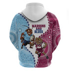 QLD Maroons and NSW Blues 2025 Zip Hoodie Come On Together