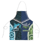 Rugby Sharks and Raiders Apron 2026 Together Aboriginal Polynesian Pattern