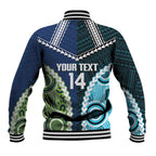 Custom Rugby Sharks and Raiders Baseball Jacket 2026 Together Aboriginal Polynesian Pattern