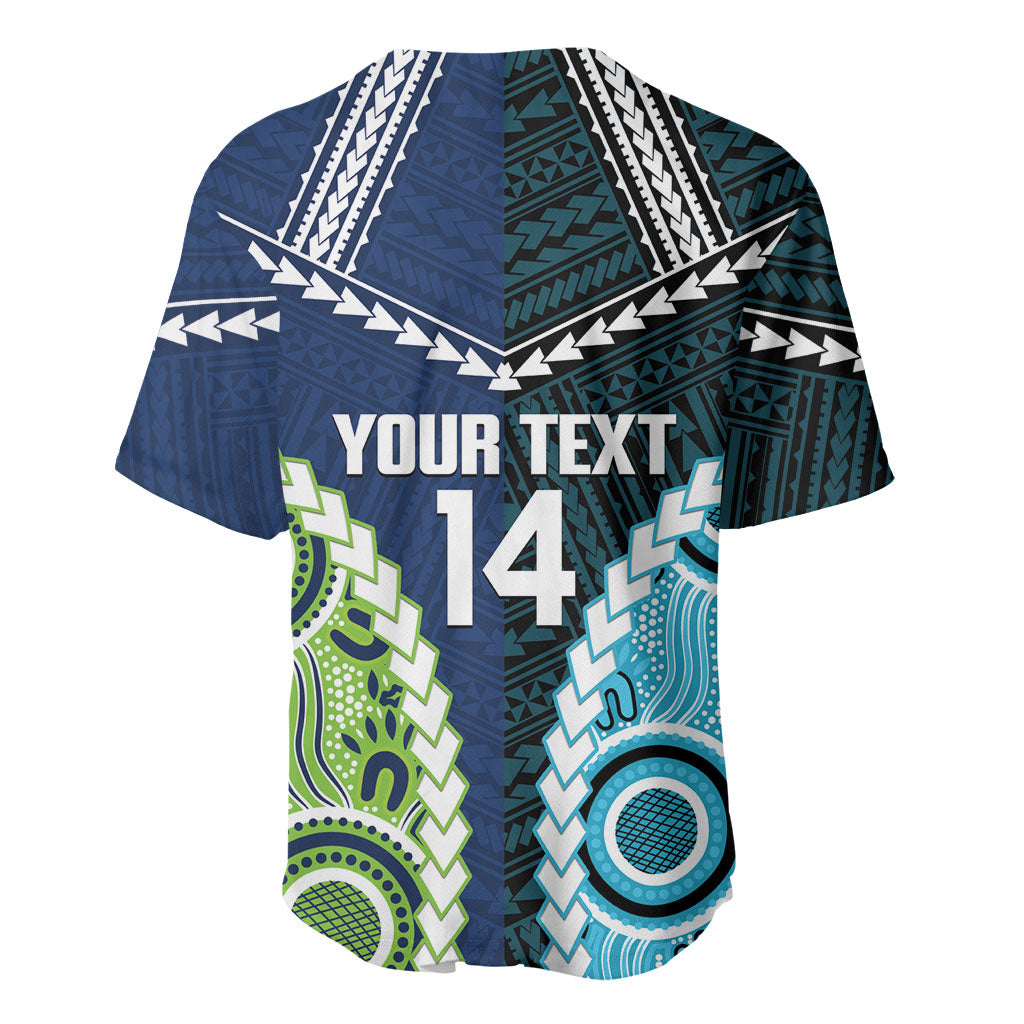 Custom Rugby Sharks and Raiders Baseball Jersey 2026 Together Aboriginal Polynesian Pattern
