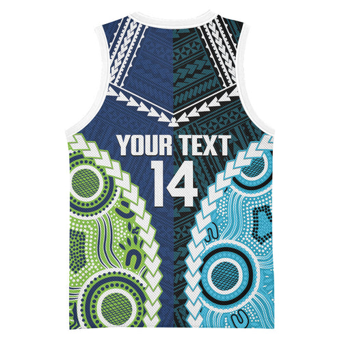 Custom Rugby Sharks and Raiders Basketball Jersey 2026 Together Aboriginal Polynesian Pattern
