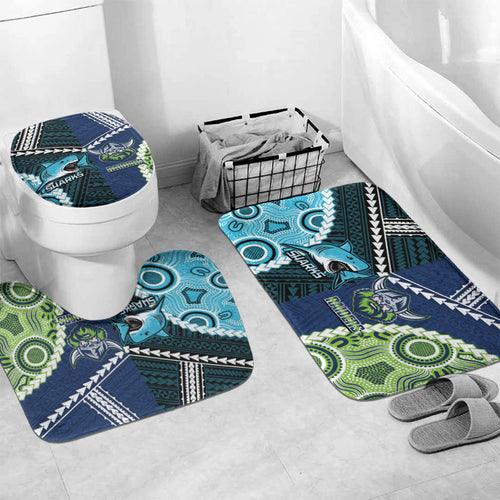 Rugby Sharks and Raiders Bathroom Set 2026 Together Aboriginal Polynesian Pattern