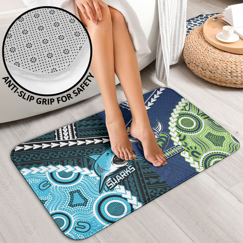 Rugby Sharks and Raiders Bathroom Set 2026 Together Aboriginal Polynesian Pattern