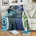 Rugby Sharks and Raiders Blanket 2026 Together Aboriginal Polynesian Pattern