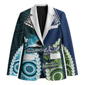 Custom Rugby Sharks and Raiders Blazer 2026 Together Aboriginal Polynesian Pattern