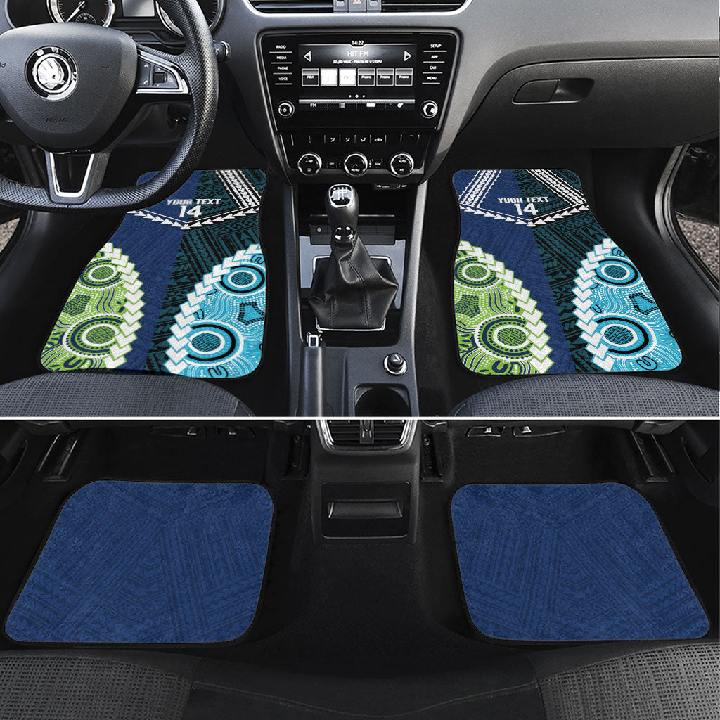 Custom Rugby Sharks and Raiders Car Mats 2026 Together Aboriginal Polynesian Pattern