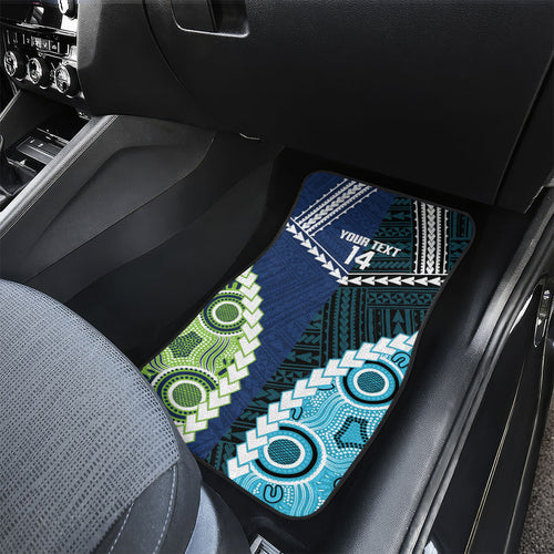 Custom Rugby Sharks and Raiders Car Mats 2026 Together Aboriginal Polynesian Pattern