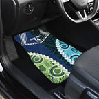 Custom Rugby Sharks and Raiders Car Mats 2026 Together Aboriginal Polynesian Pattern
