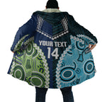 Custom Rugby Sharks and Raiders Cloak 2026 Together Aboriginal Polynesian Pattern