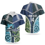 Custom Rugby Sharks and Raiders Couples Matching Off Shoulder Short Dress and Hawaiian Shirt 2026 Together Aboriginal Polynesian Pattern LT14