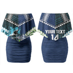 Custom Rugby Sharks and Raiders Couples Matching Off Shoulder Short Dress and Long Sleeve Button Shirt 2026 Together Aboriginal Polynesian Pattern LT14