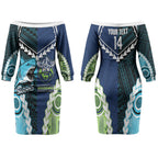 Custom Rugby Sharks and Raiders Couples Matching Off The Shoulder Long Sleeve Dress and Hawaiian Shirt 2026 Together Aboriginal Polynesian Pattern LT14