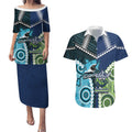 Custom Rugby Sharks and Raiders Couples Matching Puletasi and Hawaiian Shirt 2026 Together Aboriginal Polynesian Pattern
