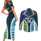 Custom Rugby Sharks and Raiders Couples Matching Short Sleeve Bodycon Dress and Long Sleeve Button Shirt 2026 Together Aboriginal Polynesian Pattern