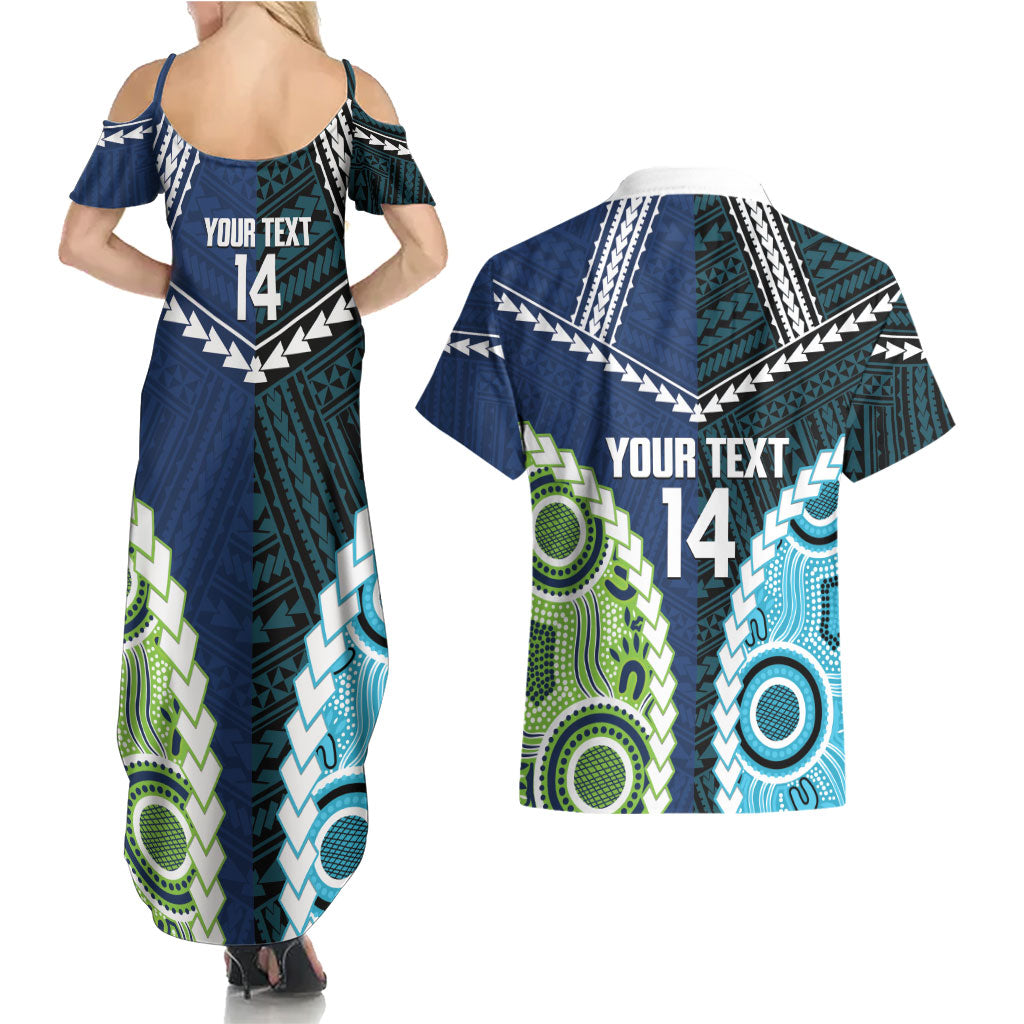 Custom Rugby Sharks and Raiders Couples Matching Summer Maxi Dress and Hawaiian Shirt 2026 Together Aboriginal Polynesian Pattern