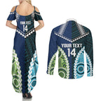 Custom Rugby Sharks and Raiders Couples Matching Summer Maxi Dress and Long Sleeve Button Shirt 2026 Together Aboriginal Polynesian Pattern