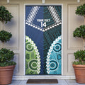 Custom Rugby Sharks and Raiders Door Cover 2026 Together Aboriginal Polynesian Pattern