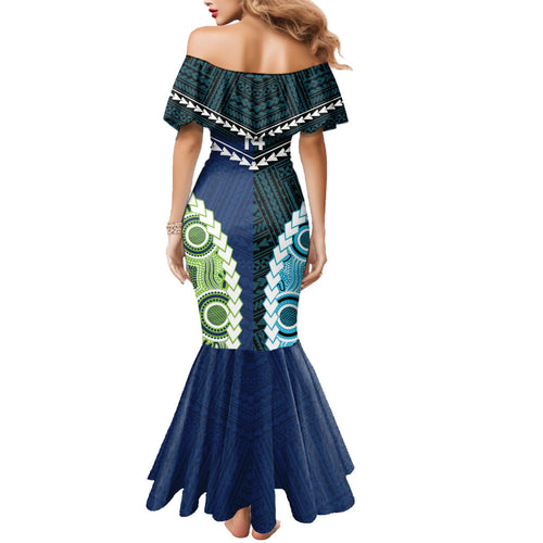 Custom Rugby Sharks and Raiders Family Matching Mermaid Dress and Hawaiian Shirt 2026 Together Aboriginal Polynesian Pattern