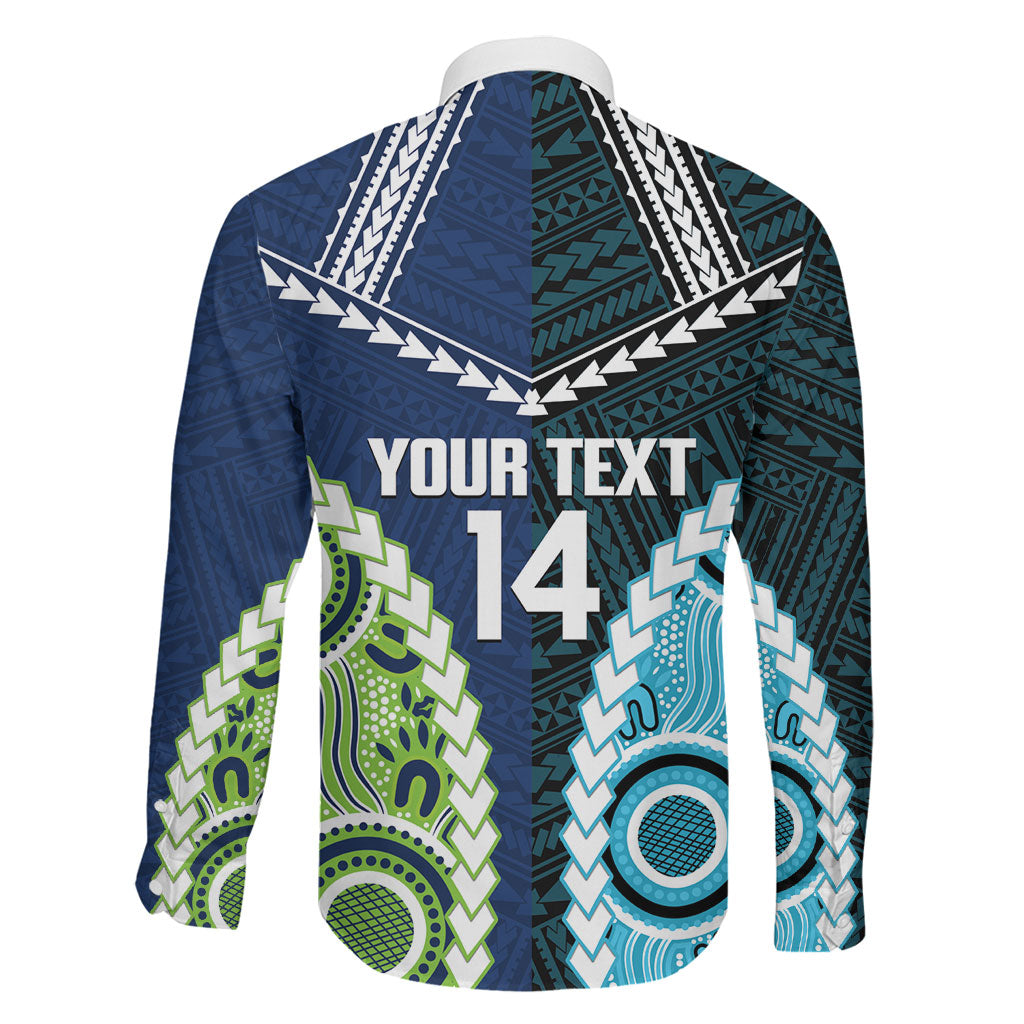 Custom Rugby Sharks and Raiders Family Matching Short Sleeve Bodycon Dress and Hawaiian Shirt 2026 Together Aboriginal Polynesian Pattern