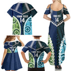 Custom Rugby Sharks and Raiders Family Matching Summer Maxi Dress and Hawaiian Shirt 2026 Together Aboriginal Polynesian Pattern