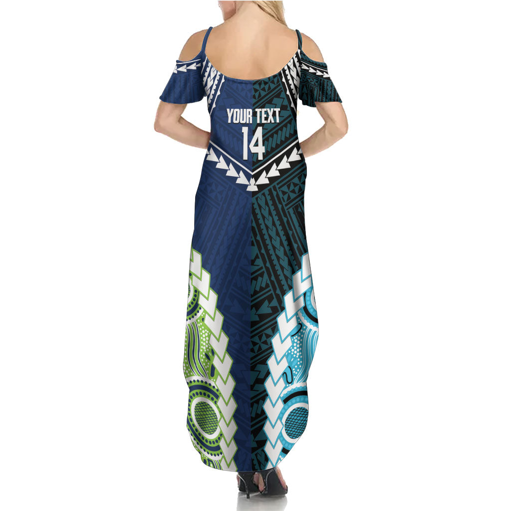 Custom Rugby Sharks and Raiders Family Matching Summer Maxi Dress and Hawaiian Shirt 2026 Together Aboriginal Polynesian Pattern
