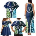 Custom Rugby Sharks and Raiders Family Matching Tank Maxi Dress and Hawaiian Shirt 2026 Together Aboriginal Polynesian Pattern