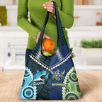 Rugby Sharks and Raiders Grocery Bag 2026 Together Aboriginal Polynesian Pattern