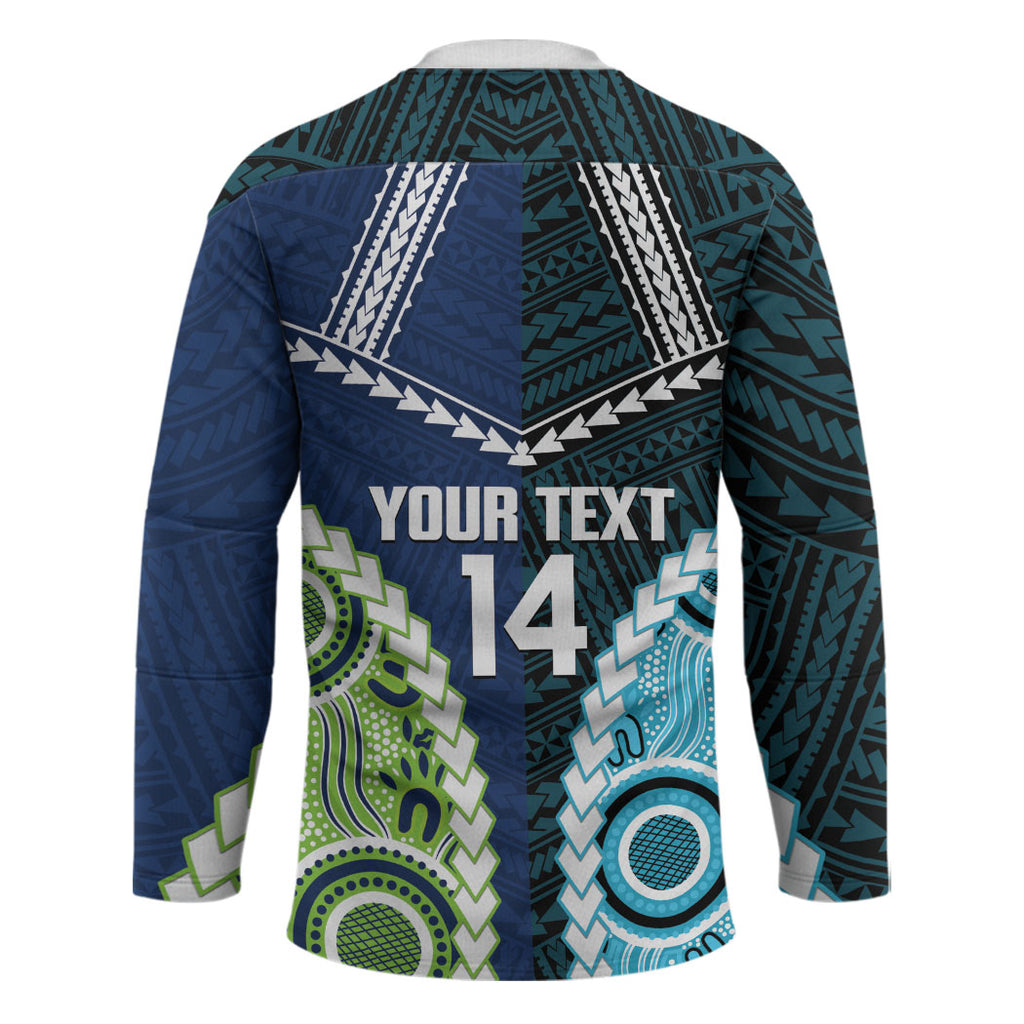 Custom Rugby Sharks and Raiders Hockey Jersey 2026 Together Aboriginal Polynesian Pattern