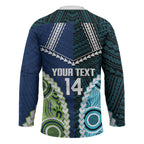 Custom Rugby Sharks and Raiders Hockey Jersey 2026 Together Aboriginal Polynesian Pattern