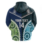 Custom Rugby Sharks and Raiders Hoodie 2026 Together Aboriginal Polynesian Pattern