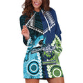 Custom Rugby Sharks and Raiders Hoodie Dress 2026 Together Aboriginal Polynesian Pattern
