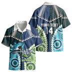 Custom Rugby Sharks and Raiders Kid Hawaiian Shirt 2026 Together Aboriginal Polynesian Pattern LT14