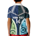 Custom Rugby Sharks and Raiders Kid Polo Shirt 2026 Together Aboriginal Polynesian Pattern