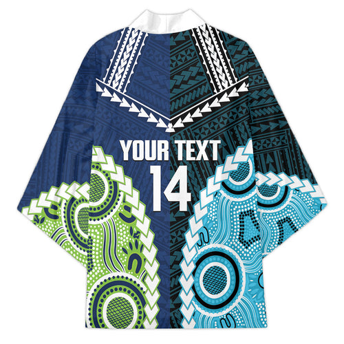 Custom Rugby Sharks and Raiders Kimono 2026 Together Aboriginal Polynesian Pattern