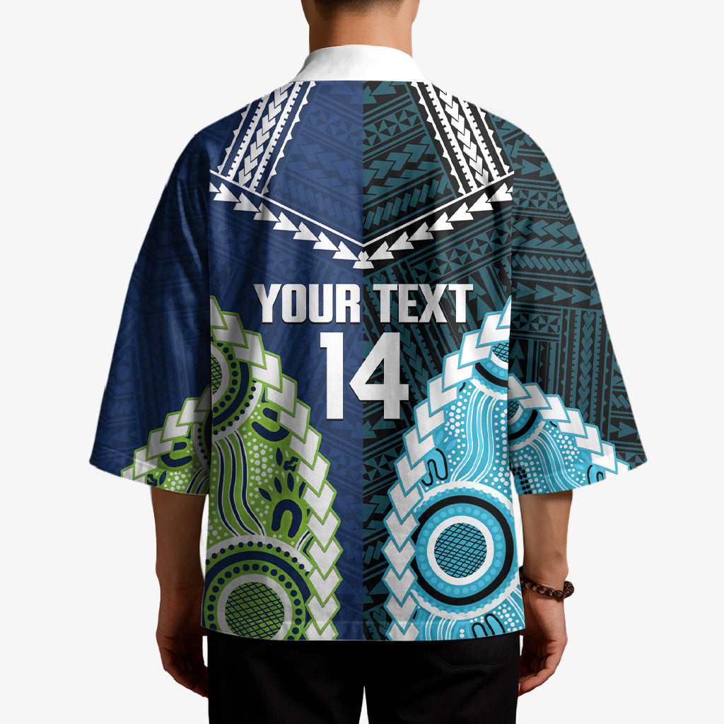 Custom Rugby Sharks and Raiders Kimono 2026 Together Aboriginal Polynesian Pattern
