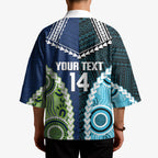 Custom Rugby Sharks and Raiders Kimono 2026 Together Aboriginal Polynesian Pattern