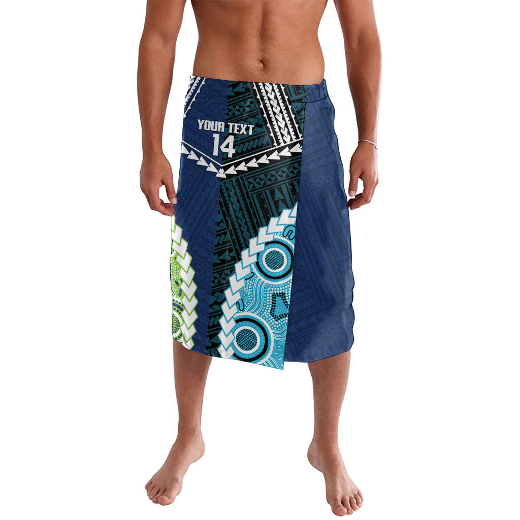 Custom Rugby Sharks and Raiders Lavalava 2026 Together Aboriginal Polynesian Pattern