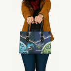 Rugby Sharks and Raiders Leather Bag 2026 Together Aboriginal Polynesian Pattern