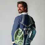 Custom Rugby Sharks and Raiders Long Sleeve Polo Shirt 2026 Together Aboriginal Polynesian Pattern